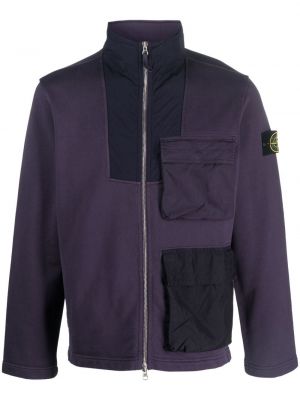 Суичър с цип Stone Island виолетово