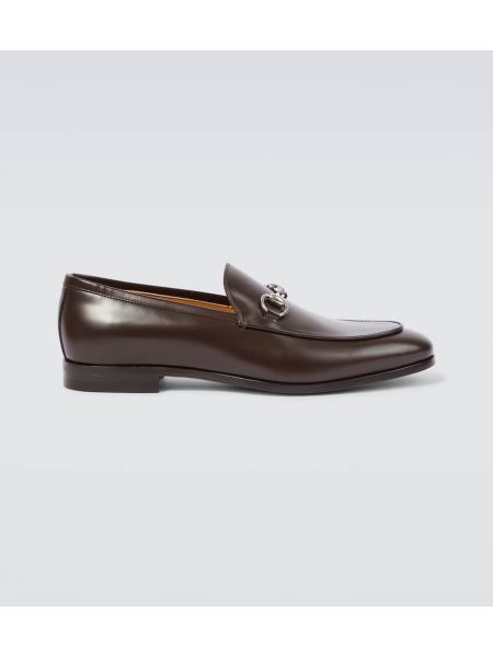 Læder loafers Gucci brun