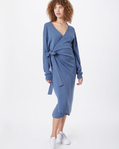 Плетена плетена рокля In The Style синьо