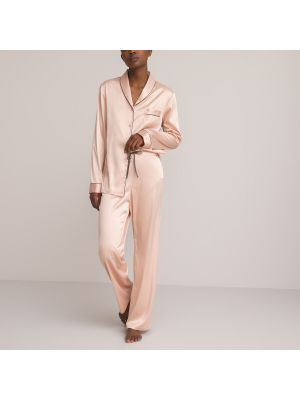 Pijama de raso La Redoute Collections rosa