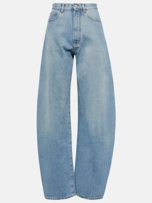 Jeansy z wysoką talią Alaã¯a niebieskie