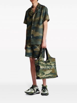 Chemise à imprimé camouflage Balmain
