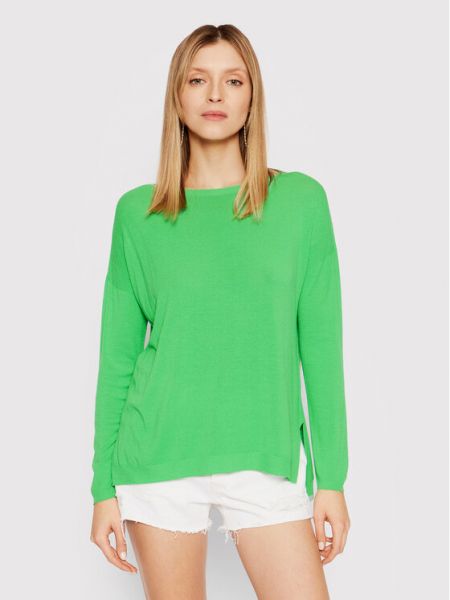 Пуловер свободного кроя Kontatto зеленый