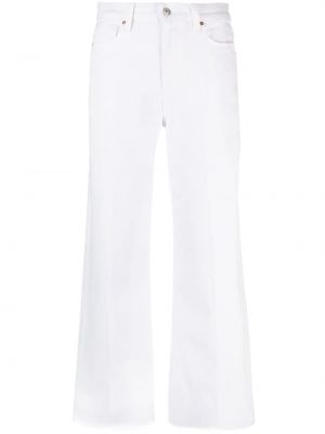 Klasické bavlněné rovné kalhoty Paige - bílá