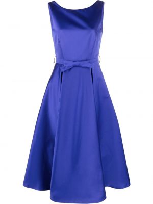 Satenska midi haljina s mašnom P.a.r.o.s.h. plava
