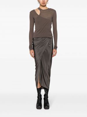 Drapované sukně Rick Owens Lilies šedé