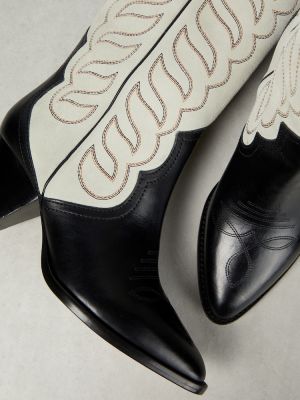 Kožené semišové kotníkové boty Isabel Marant