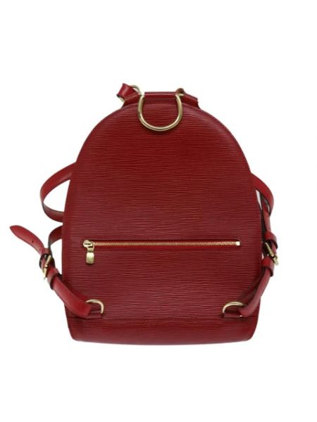Plecak skórzany retro Louis Vuitton Vintage czerwony