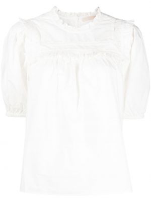 Bombažna bluza Ulla Johnson bela