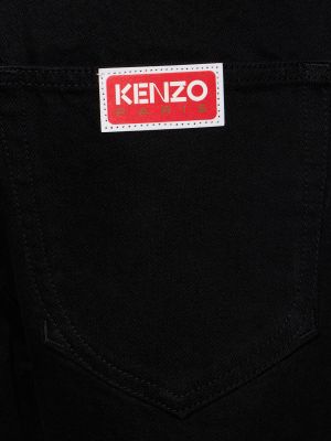 Bavlnené džínsy s rovným strihom Kenzo Paris čierna