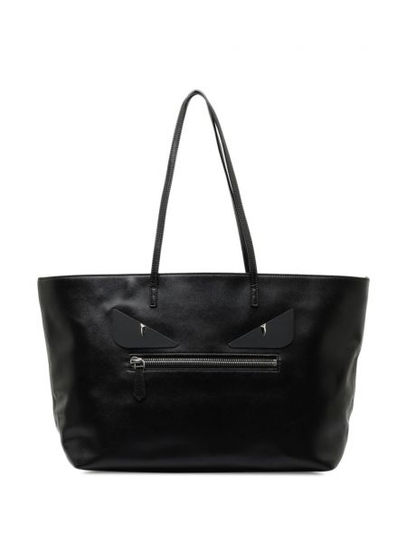 Кожени шопинг чанта Fendi Pre-owned черно
