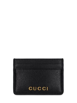 Bőr pénztárca Gucci fekete