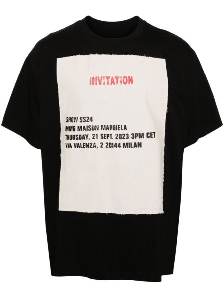 Kokvilnas t-krekls Mm6 Maison Margiela melns