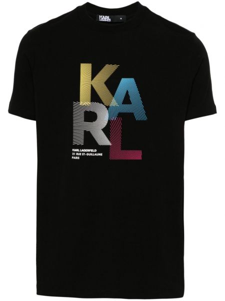 Μπλούζα με σχέδιο Karl Lagerfeld μαύρο