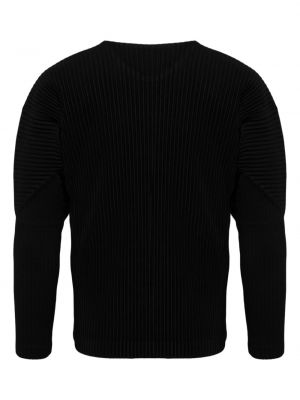 Sweter z okrągłym dekoltem Homme Plisse Issey Miyake czarny