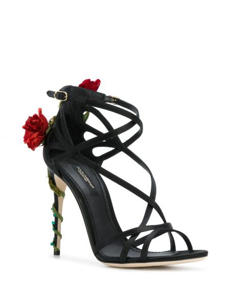 Sandalias con tacón Dolce & Gabbana negro