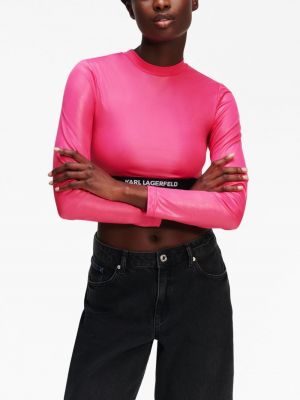 Marškinėliai Karl Lagerfeld Jeans rožinė