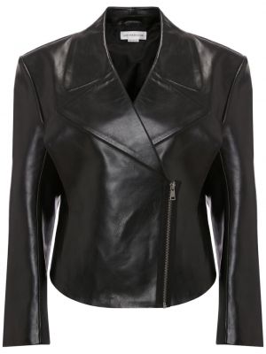 Kožená bunda Victoria Beckham černá