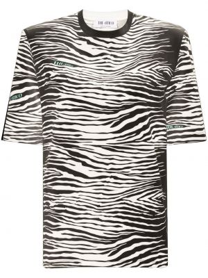 T-krekls ar apdruku ar zebras rakstu The Attico