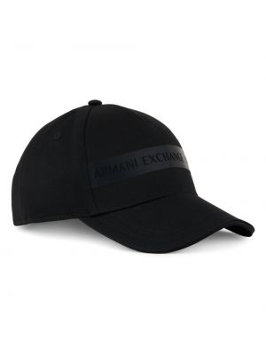 Șapcă din bumbac cu imagine Armani Exchange negru