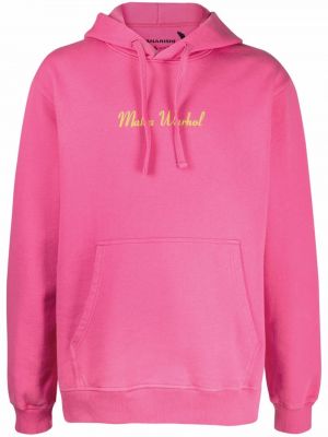 Pamučna hoodie s kapuljačom Maharishi ružičasta