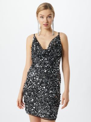 Čipkované šaty s korálky Lace & Beads čierna