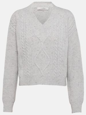 Sweter wełniany Max Mara biały