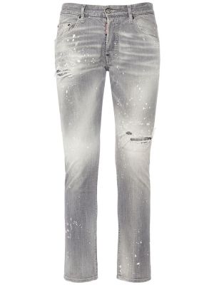 Bavlnené džínsy Dsquared2 sivá