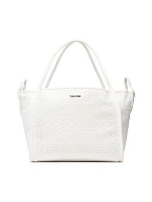 Potovalna torba z mrežo Calvin Klein bela