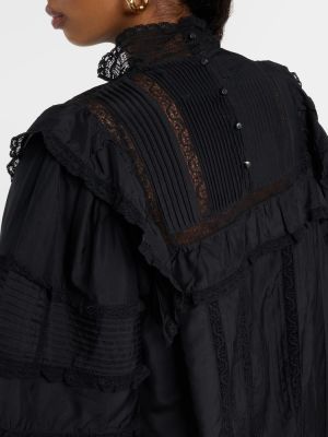 Копринена рокля Isabel Marant черно