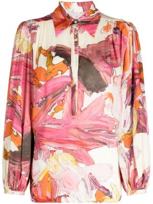 Bluză cu model floral plisată Manning Cartell