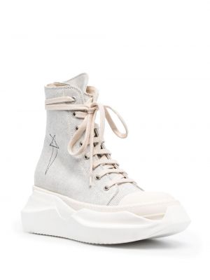 Sneakersy na platformie w abstrakcyjne wzory Rick Owens Drkshdw białe