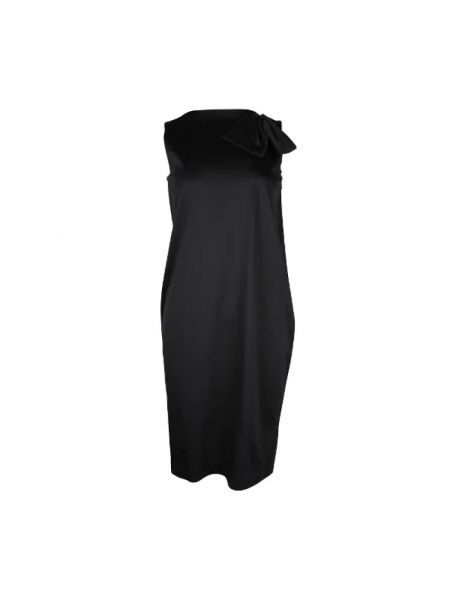 Sukienka midi bawełniany Jil Sander czarny