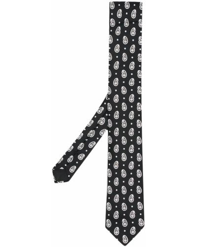 Corbata de cachemir con estampado con estampado de cachemira Dolce & Gabbana negro