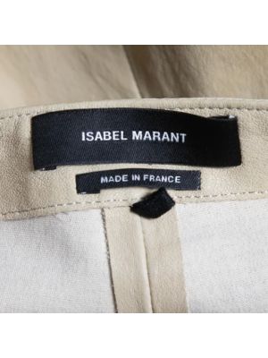 Falda de cuero Isabel Marant Pre-owned beige
