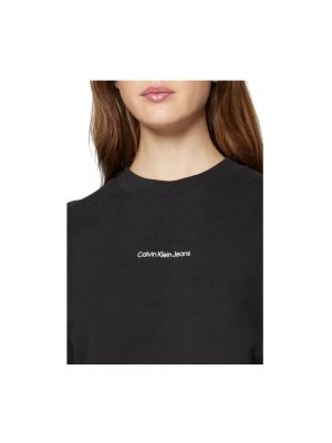 Sudadera con capucha de algodón Calvin Klein negro