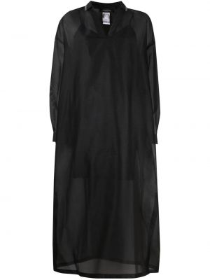 Svilena midi obleka Fabiana Filippi črna