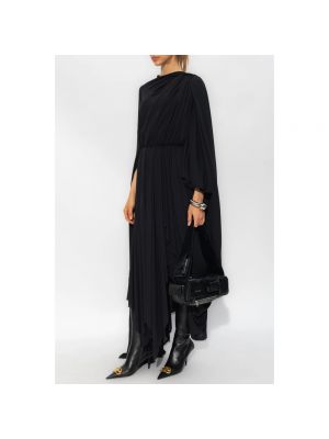 Vestido largo asimétrico Balenciaga negro