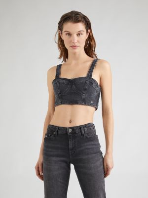 Crop top Tommy Jeans crna