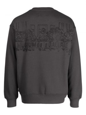 Sweatshirt mit print mit rundem ausschnitt Musium Div. grau