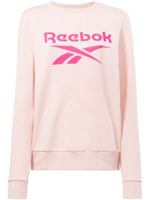 Flīsa jaka ar apdruku Reebok rozā