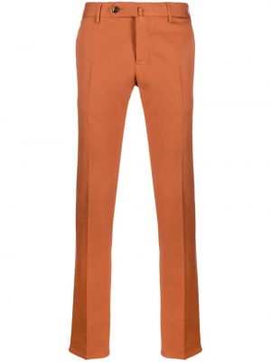 Rovné kalhoty s nízkým pasem Pt Torino oranžové