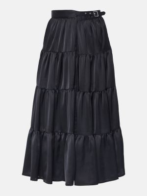 Satynowa spódnica midi plisowana Noir Kei Ninomiya