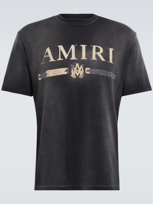 Bombažna majica Amiri črna