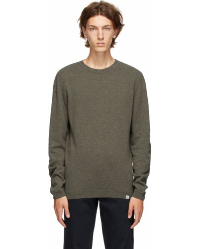 Sweter wełniany Norse Projects, zielony