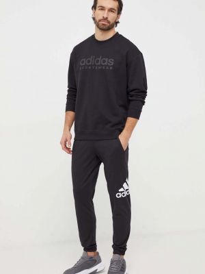 Bluza z nadrukiem Adidas czarna