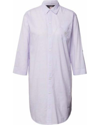 Koszula nocna w kratę Lauren Ralph Lauren, fioletowy