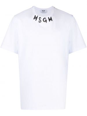 T-shirt aus baumwoll mit print Msgm