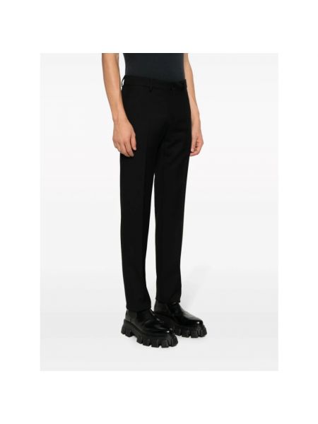 Pantalones de lana con bolsillos Versace negro