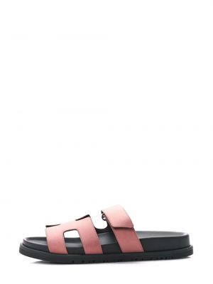 Sandale din satin Hermès Pre-owned roz